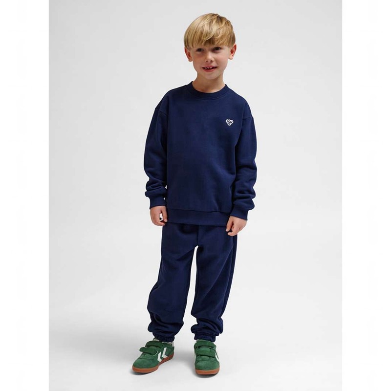 Hummel Jr Loose Crewneck Bee Handschoenen Kinderen Donkerblauw | 208903-616