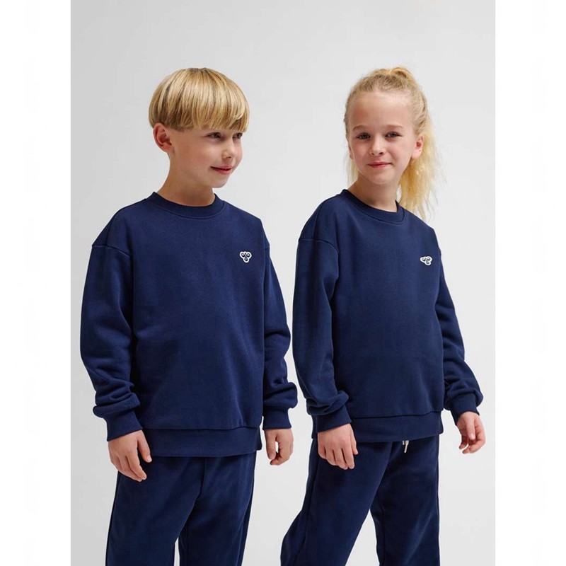 Hummel Jr Loose Crewneck Bee Handschoenen Kinderen Donkerblauw | 208903-616