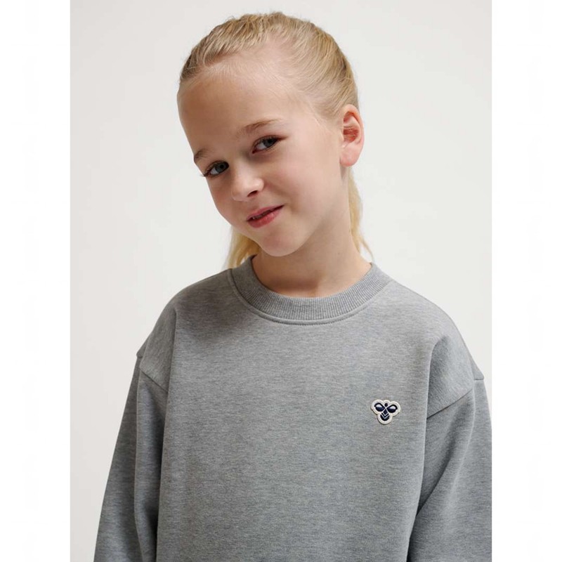 Hummel Jr Loose Crewneck Bee Hoodie Kinderen Grijs | 028746-558