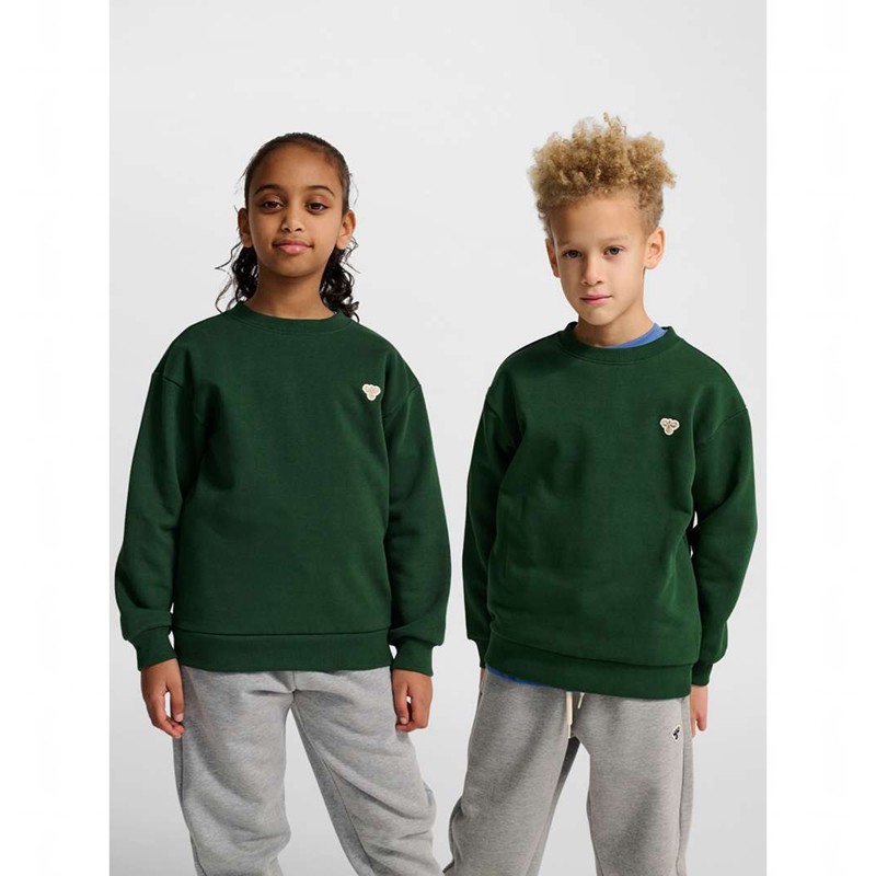 Hummel Jr Loose Crewneck Bee Sweatshirts Kinderen Groen | 035357-023