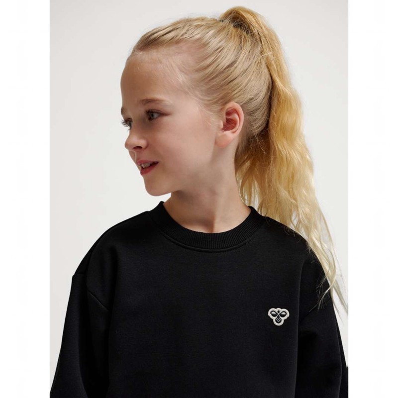Hummel Jr Loose Crewneck Bee T-shirts Kinderen Zwart | 026679-748