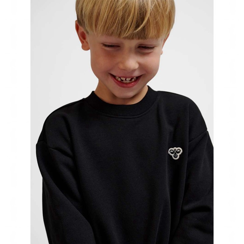 Hummel Jr Loose Crewneck Bee T-shirts Kinderen Zwart | 026679-748