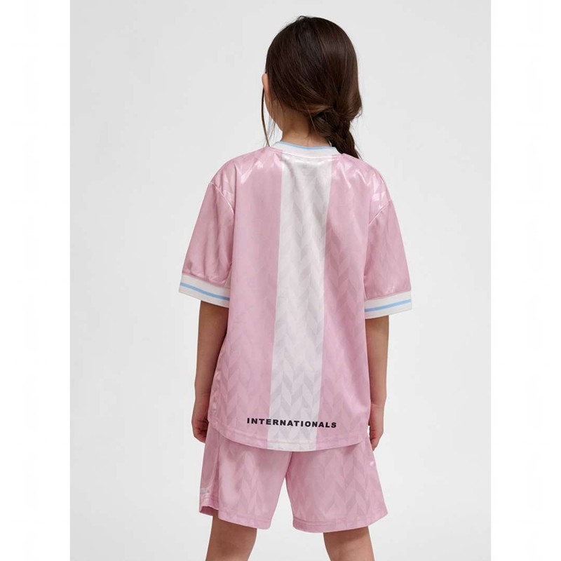 Hummel Jr Loose Fb Jersey S/S Korte Broek Kinderen Roze | 978281-273