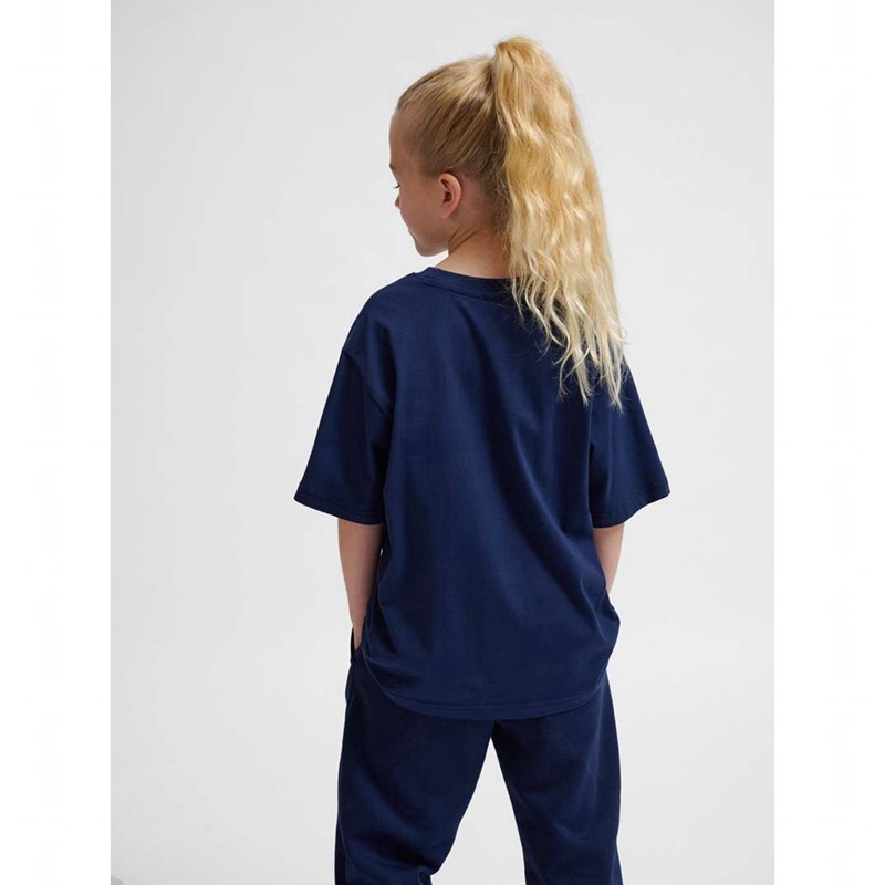 Hummel Jr Loose S/S Bee T-shirts Kinderen Donkerblauw | 663811-238