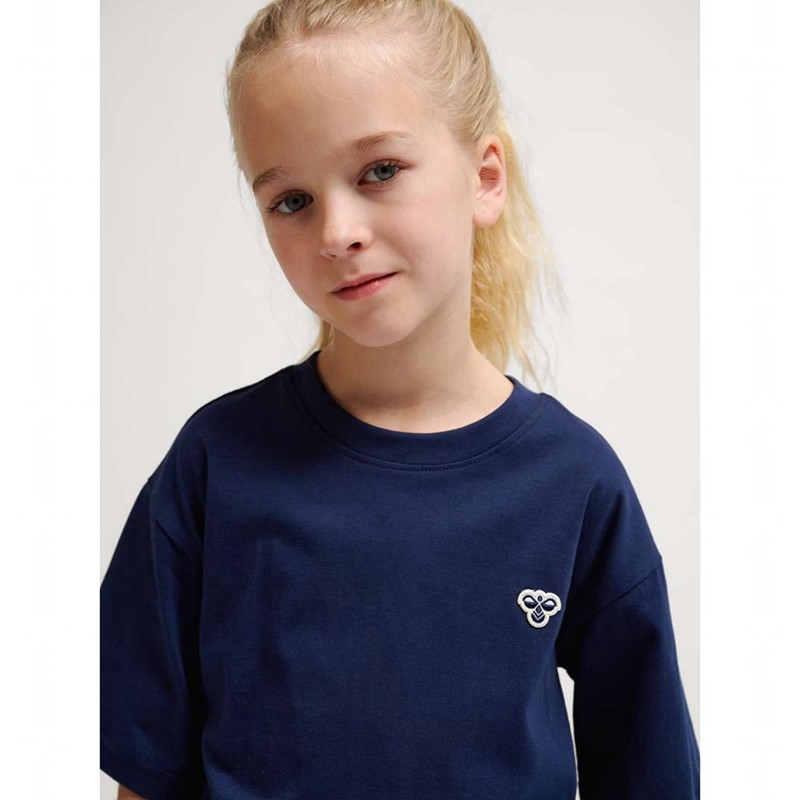 Hummel Jr Loose S/S Bee T-shirts Kinderen Donkerblauw | 663811-238