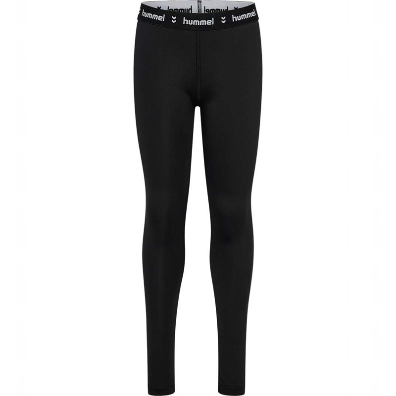 Hummel Jr Pulse Mid Waist Hardloopbroek Kinderen Zwart | 063247-485