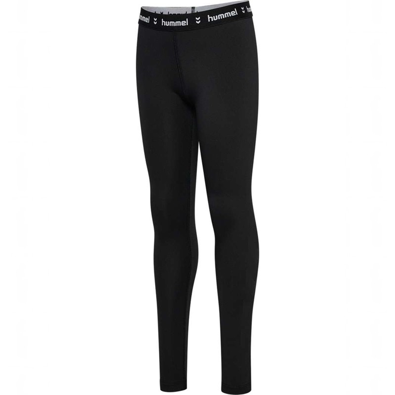 Hummel Jr Pulse Mid Waist Hardloopbroek Kinderen Zwart | 063247-485