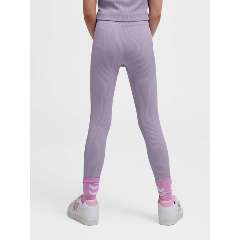 Hummel Jr Seamless Rib Mw Hardloopbroek Kinderen Lavendel | 330737-978