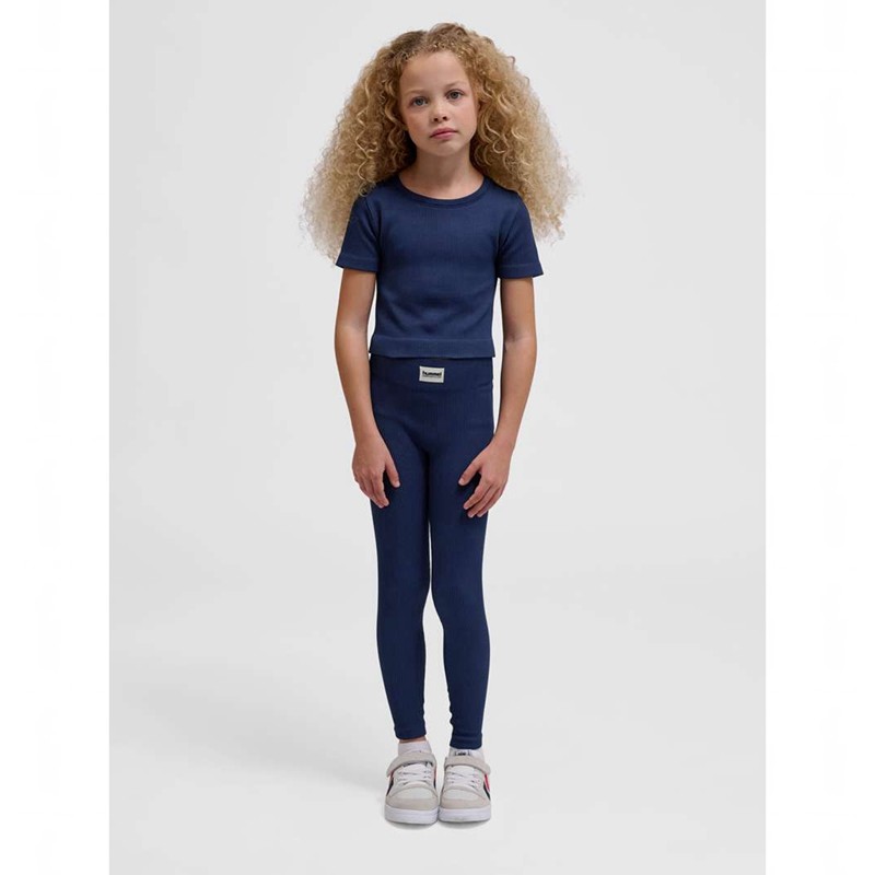 Hummel Jr Seamless Rib S/S T-shirts Kinderen Zwart | 000235-328