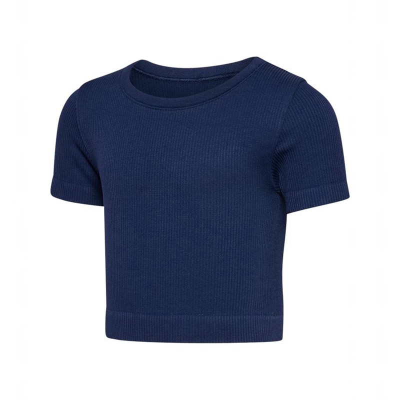 Hummel Jr Seamless Rib S/S T-shirts Kinderen Zwart | 000235-328