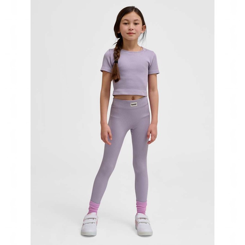 Hummel Jr Seamless Rib S/S T-shirts Kinderen Lavendel | 223947-341