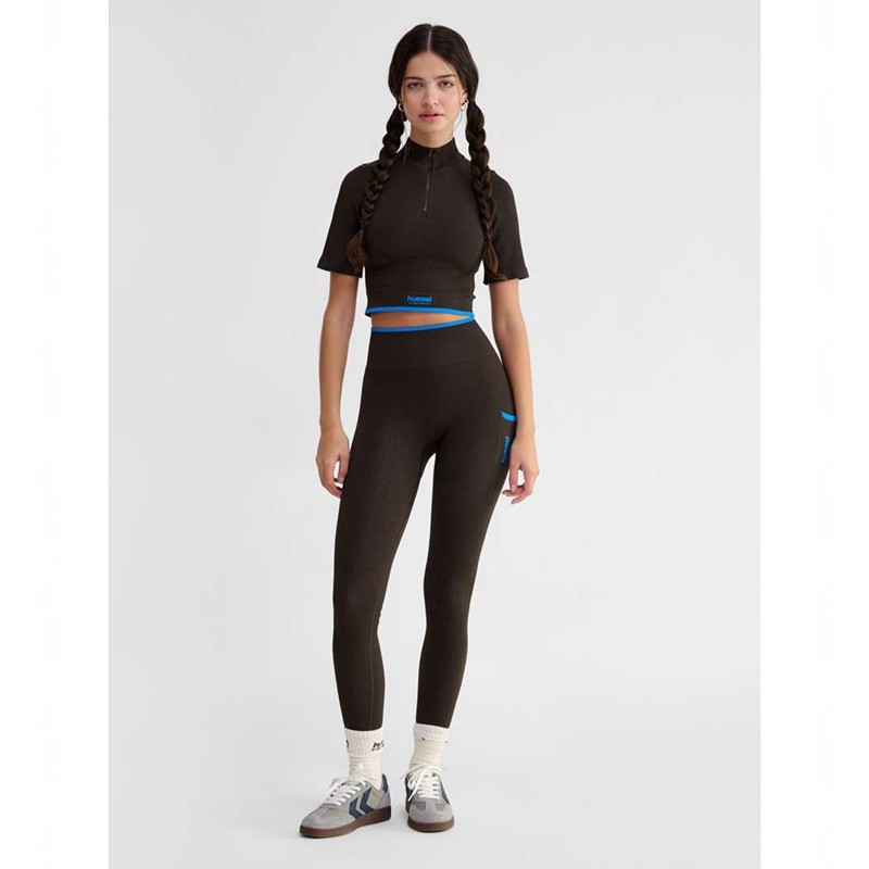 Hummel Knitteds Zip Tanktop Dames Chocola | 655218-379