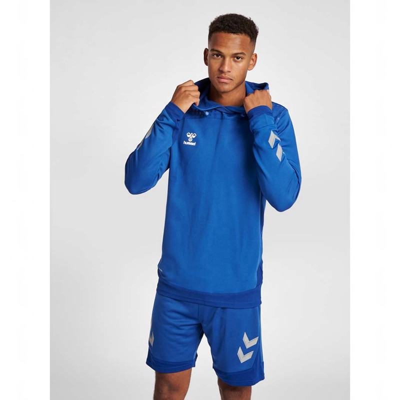 Hummel Lead Poly Hoodie Heren Blauw | 384946-180