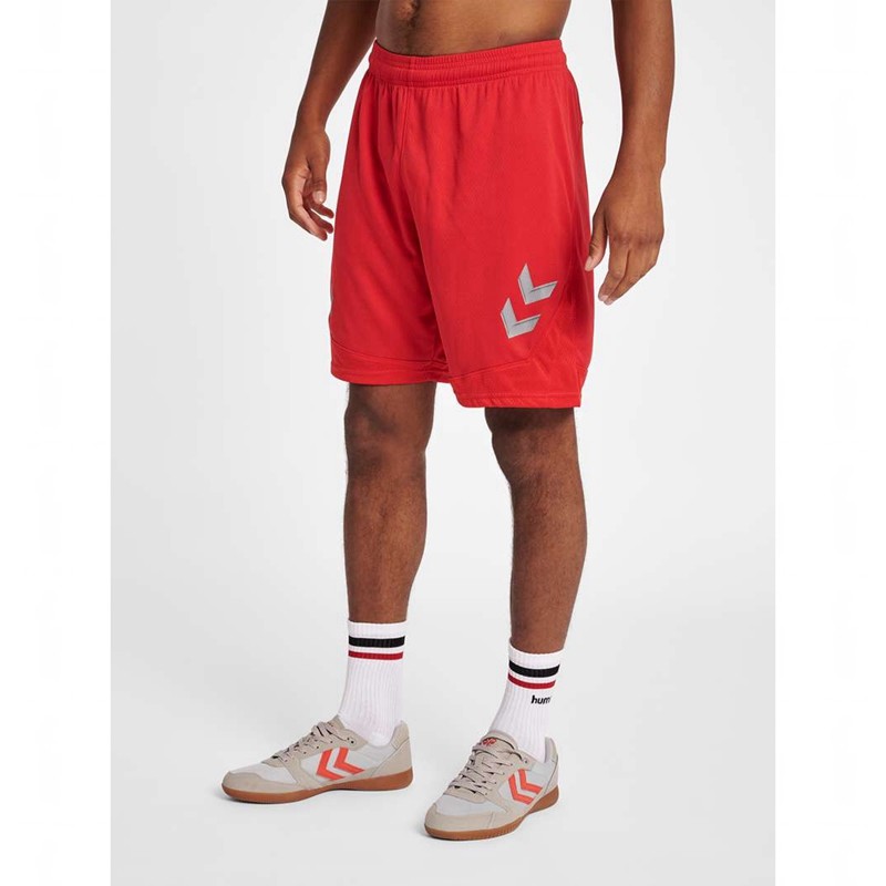 Hummel Lead Poly Korte Broek Heren Rood | 367113-365