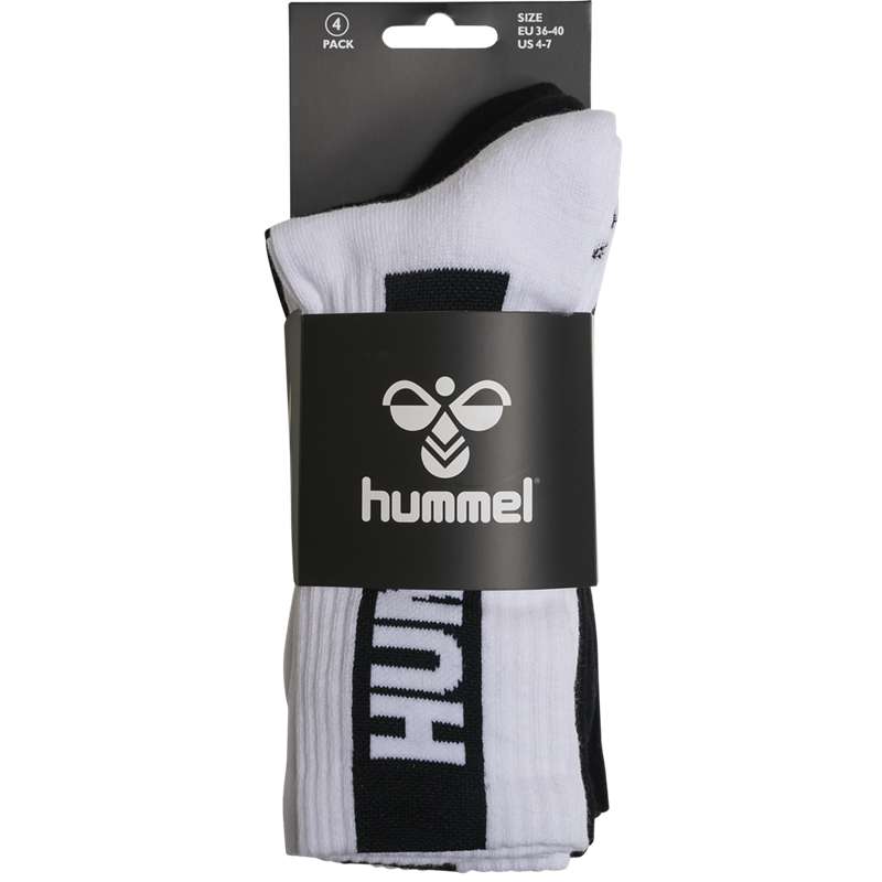 Hummel Legacy Core 4-packs Mix Sokken Heren Wit | 546442-194