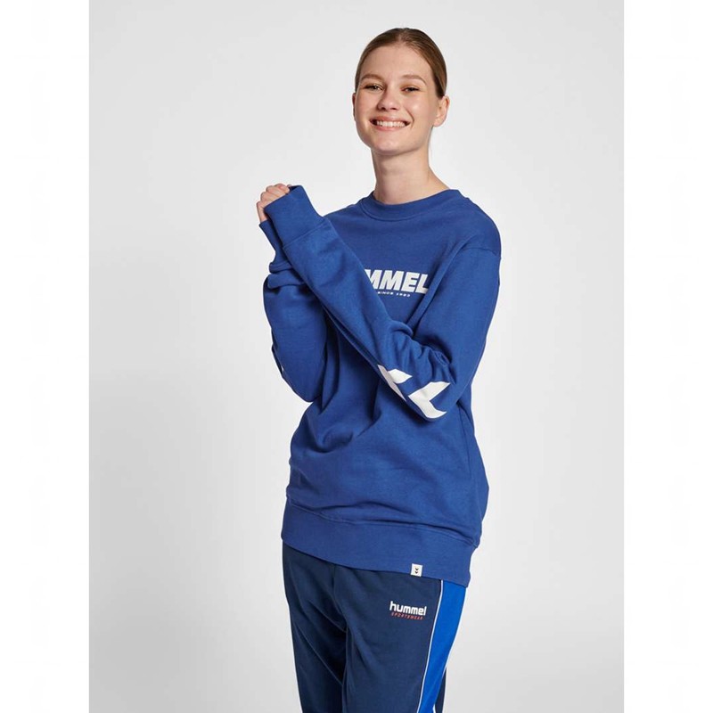 Hummel Legacy Sweatshirts Heren Blauw | 646373-933