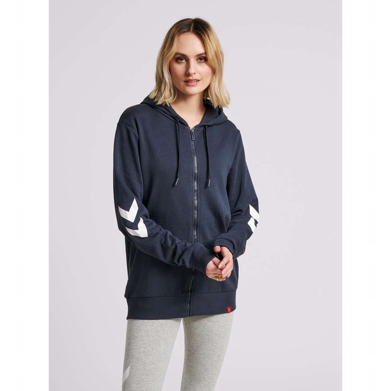 Hummel Legacy Zip Hoodie Heren Donkerblauw | 579312-582
