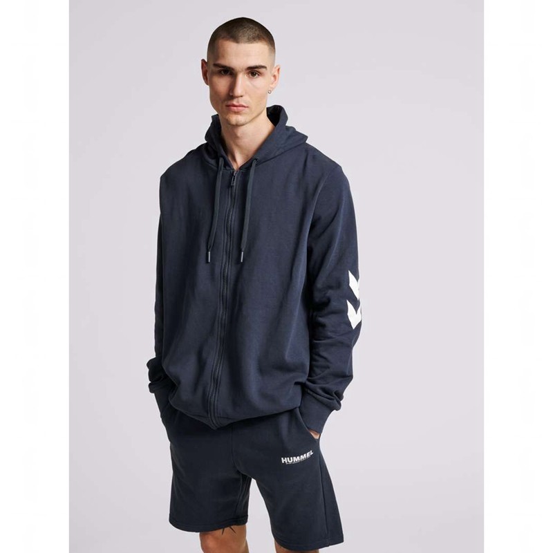 Hummel Legacy Zip Hoodie Heren Donkerblauw | 579312-582