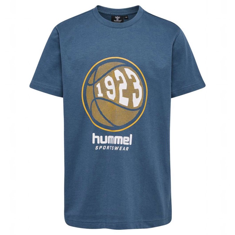 Hummel Leo S/S T-shirts Kinderen Blauw | 060686-170