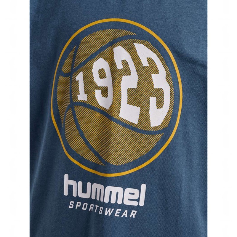Hummel Leo S/S T-shirts Kinderen Blauw | 060686-170