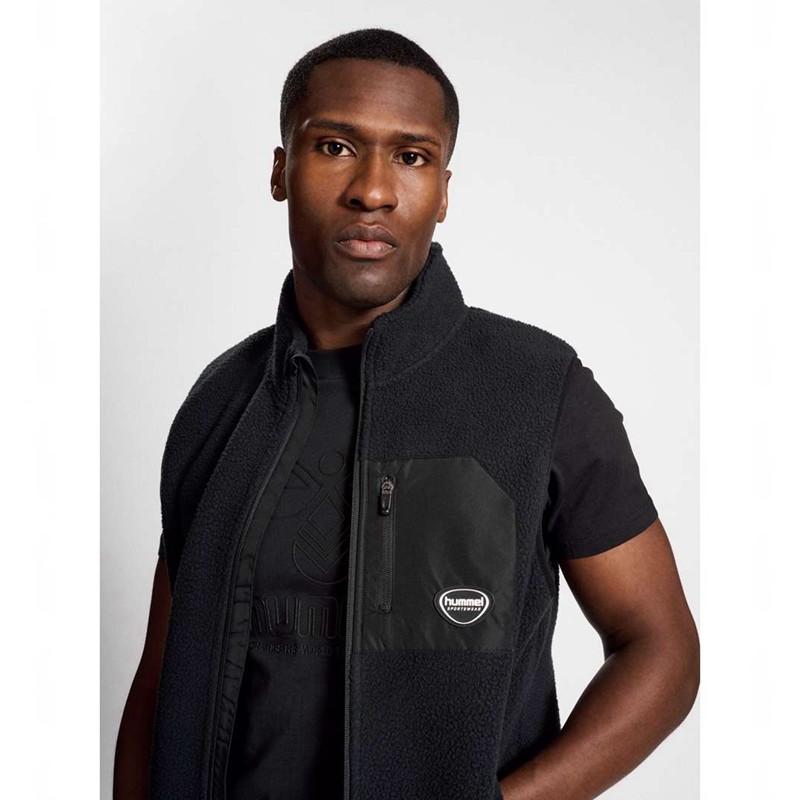 Hummel Lgc Oliver Fleece Vest Heren Zwart | 605154-050