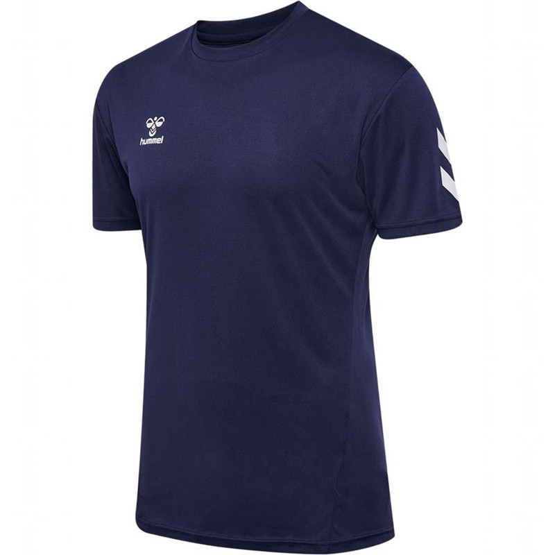 Hummel Logo T-shirts Heren Donkerblauw | 603154-571