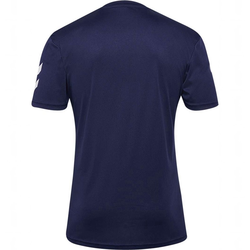 Hummel Logo T-shirts Heren Donkerblauw | 603154-571