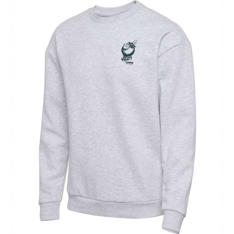 Hummel Loose Crew Wrong Yellow Sweatshirts Heren Grijs | 468849-367