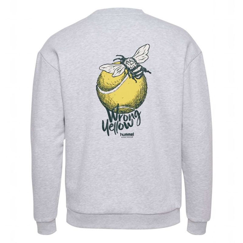 Hummel Loose Crew Wrong Yellow Sweatshirts Heren Grijs | 468849-367