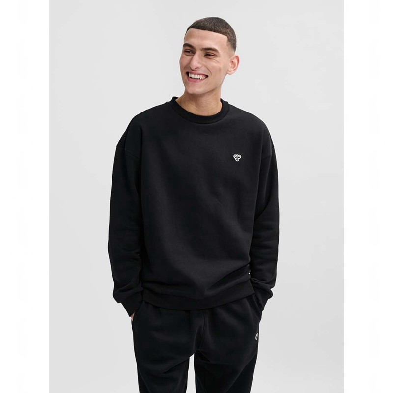 Hummel Loose Crewneck Bee Sweatshirts Heren Zwart | 853692-305