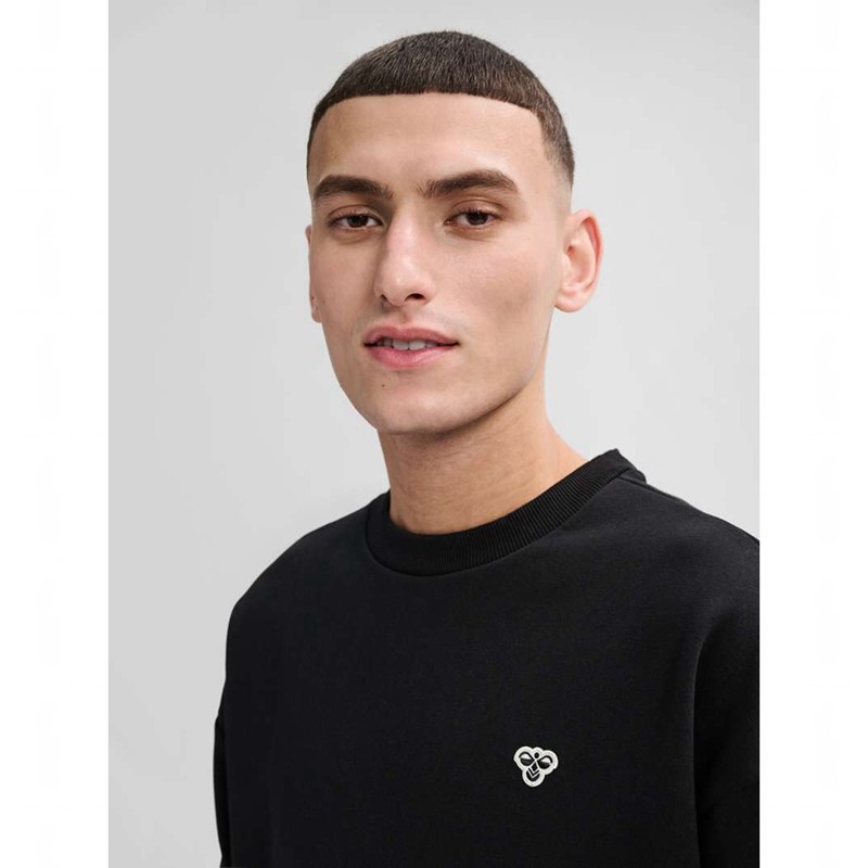 Hummel Loose Crewneck Bee Sweatshirts Heren Zwart | 853692-305