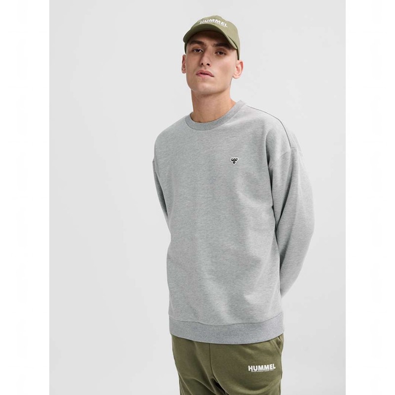 Hummel Loose Crewneck Bee Sweatshirts Heren Grijs | 250689-389