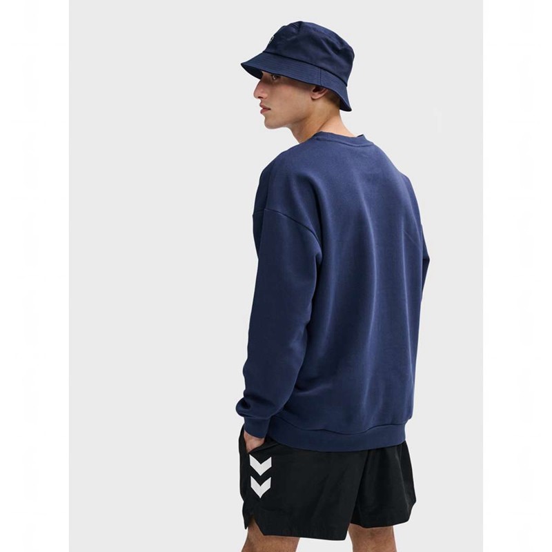 Hummel Loose Crewneck Bee Sweatshirts Heren Donkerblauw | 748956-168