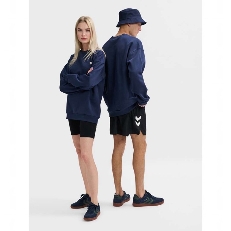 Hummel Loose Crewneck Bee Sweatshirts Heren Donkerblauw | 748956-168