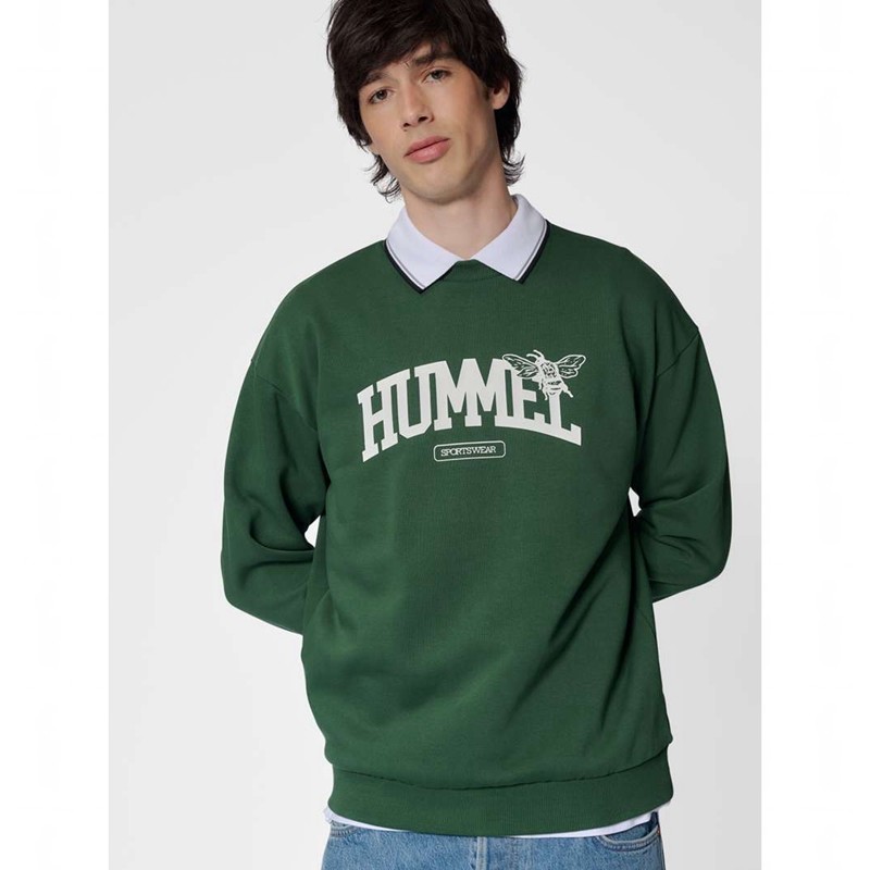 Hummel Loose Crewneck University Bee Sweatshirts Heren Groen | 905742-884