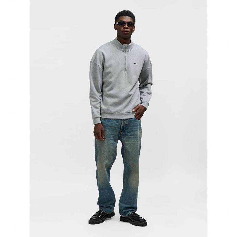 Hummel Loose Half Zip Bee Sweatshirts Heren Grijs | 895488-452