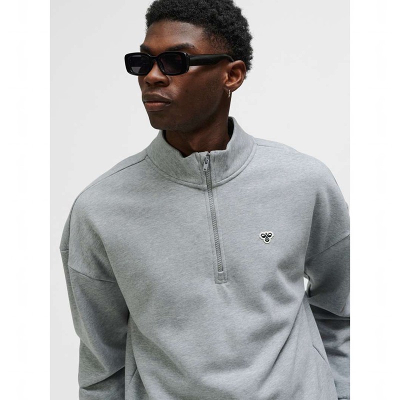 Hummel Loose Half Zip Bee Sweatshirts Heren Grijs | 895488-452