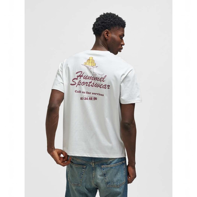 Hummel Loose S/S Call Us T-shirts Heren Wit | 806802-178