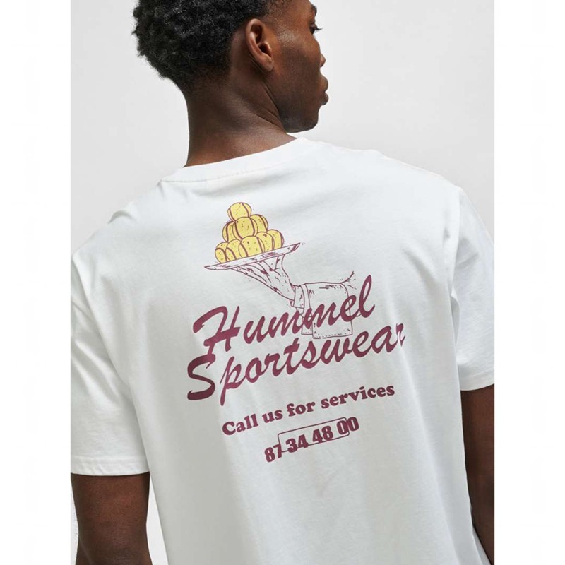 Hummel Loose S/S Call Us T-shirts Heren Wit | 806802-178