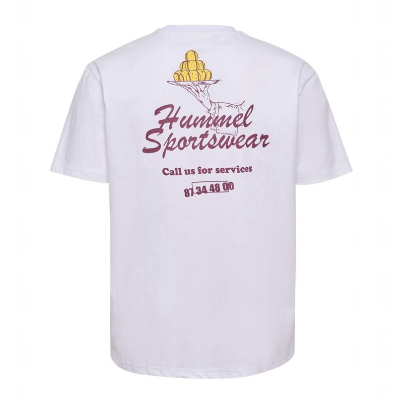 Hummel Loose S/S Call Us T-shirts Heren Wit | 806802-178