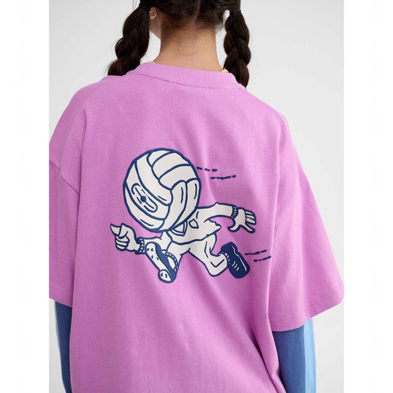 Hummel Loose S/S Headball T-shirts Heren Roze | 954453-368
