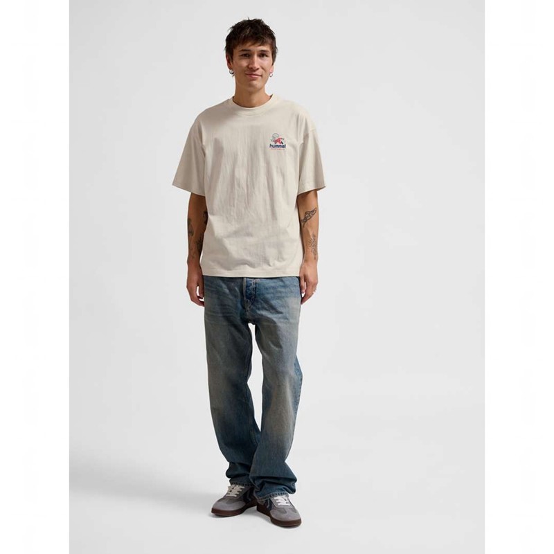 Hummel Loose S/S Headball T-shirts Heren Wit | 730143-924