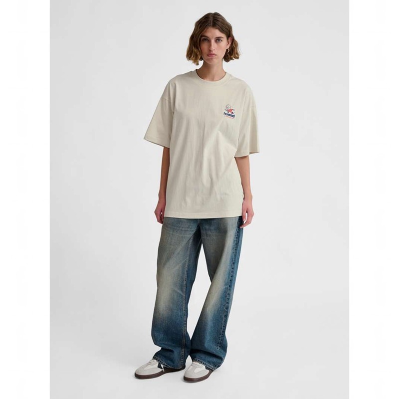 Hummel Loose S/S Headball T-shirts Heren Wit | 730143-924