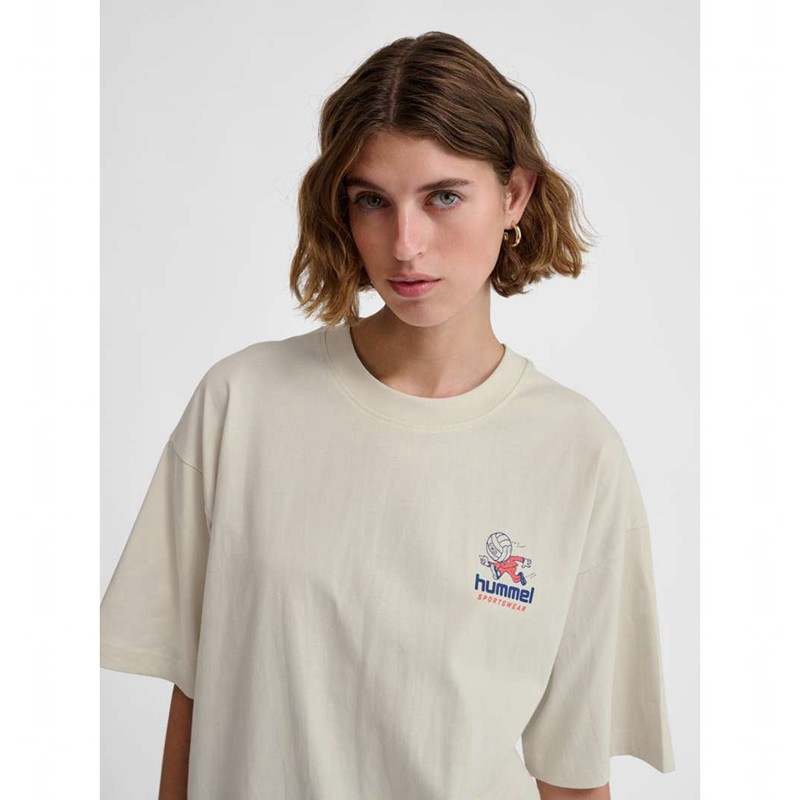 Hummel Loose S/S Headball T-shirts Heren Wit | 730143-924