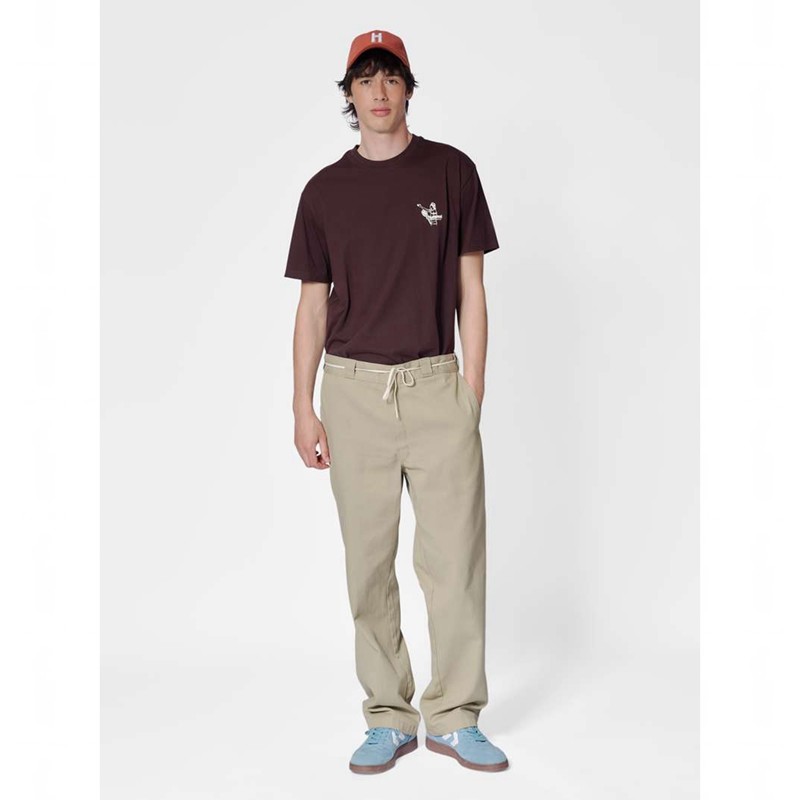 Hummel Loose S/S Lesson T-shirts Heren Chocola | 266790-491