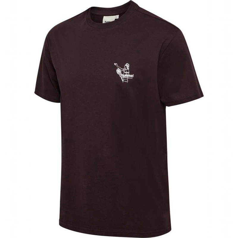 Hummel Loose S/S Lesson T-shirts Heren Chocola | 266790-491