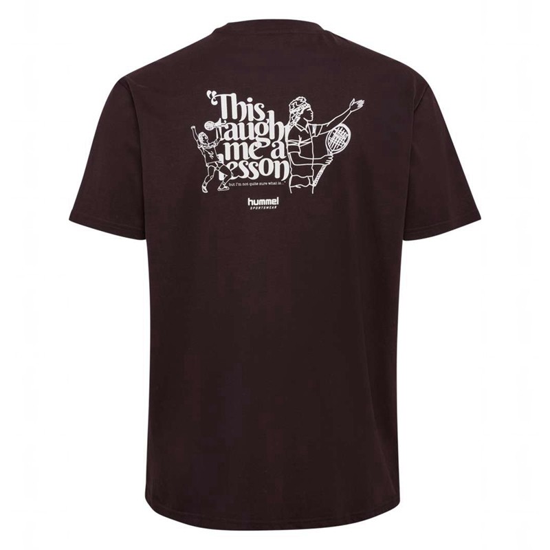 Hummel Loose S/S Lesson T-shirts Heren Chocola | 266790-491
