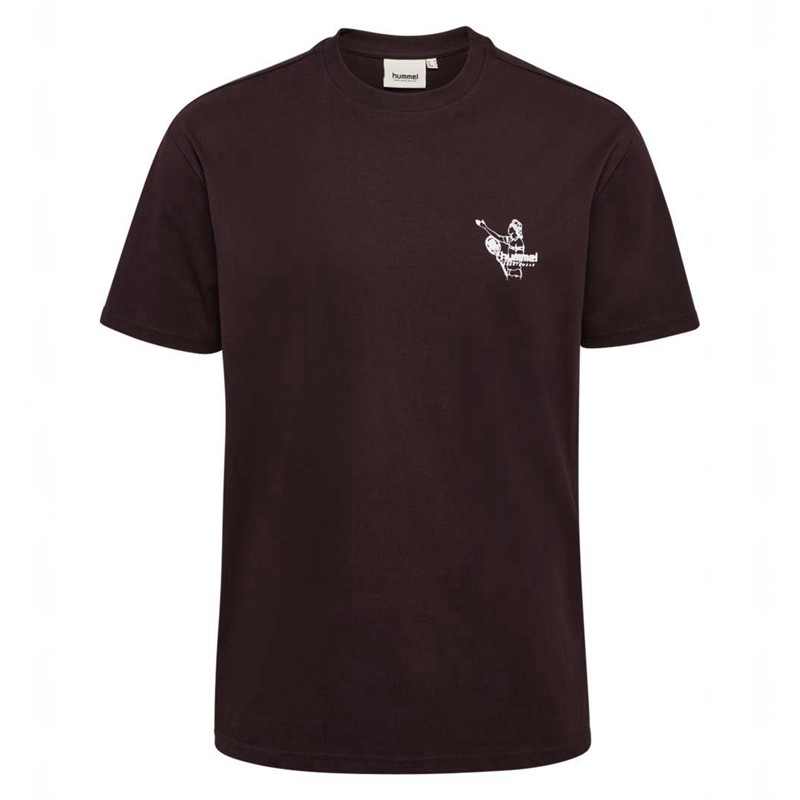 Hummel Loose S/S Lesson T-shirts Heren Chocola | 266790-491