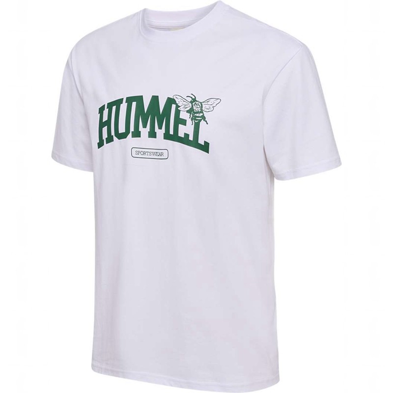 Hummel Loose S/S University Bee T-shirts Heren Wit | 492016-221