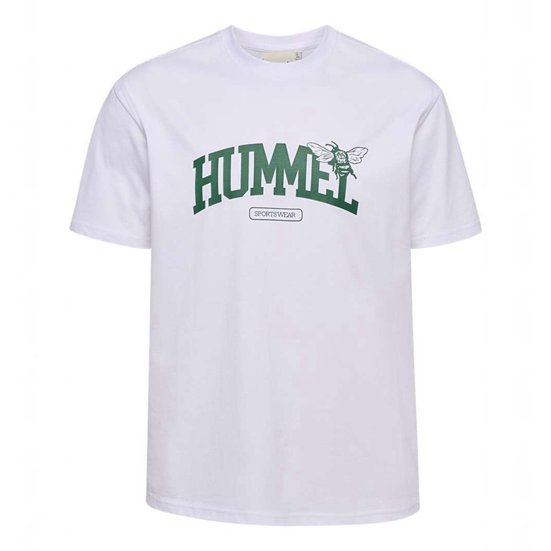 Hummel Loose S/S University Bee T-shirts Heren Wit | 492016-221